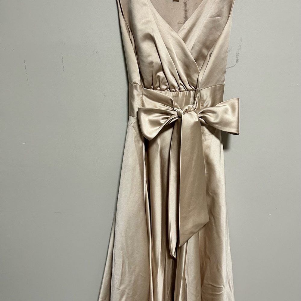 Suzi Chin for Maggy Boutique Satin Cream Dress